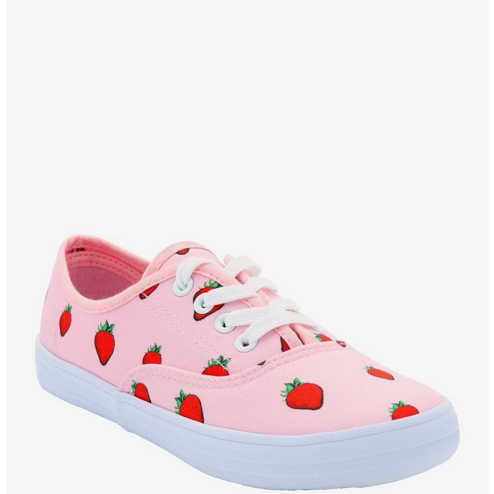 Strawberry Lace-Up Sneakers